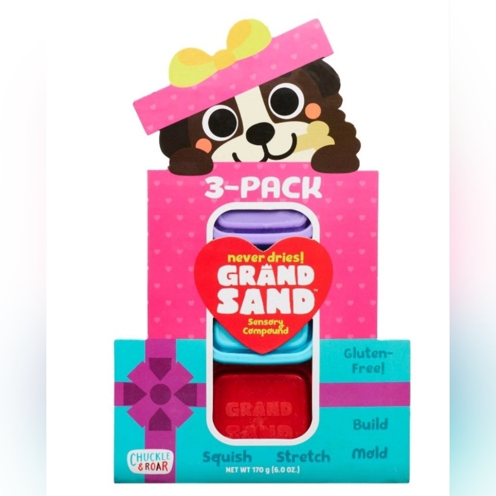NEW Chuckle & Roar Grand Sand Art - 3pk. Never dries. Sensory compound. • Safe